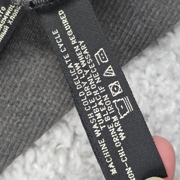 Ralph Lauren Black Label Womens Pullover Top Medium Grey Stretch Knit Minimalist - Picture 7 of 12
